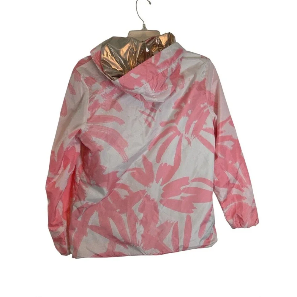 Nicole Miller Pink Floral Metallic Lined Jacket